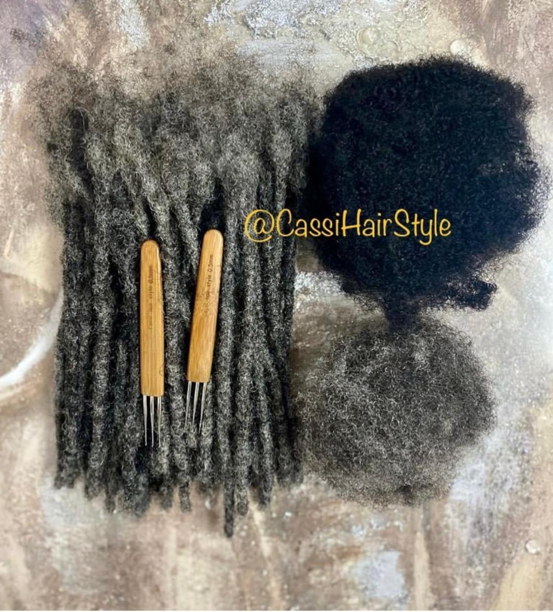 Extensions de locks poivre et sel - lot de 50